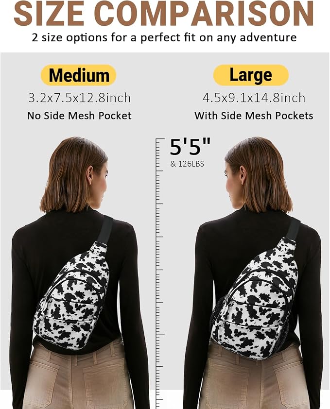 Tuwubi Crossbody Bags for Women, Sling Bag for Men | Small Hiking Backpack Shoulder Bag Lightweight for Outdoors Travel
