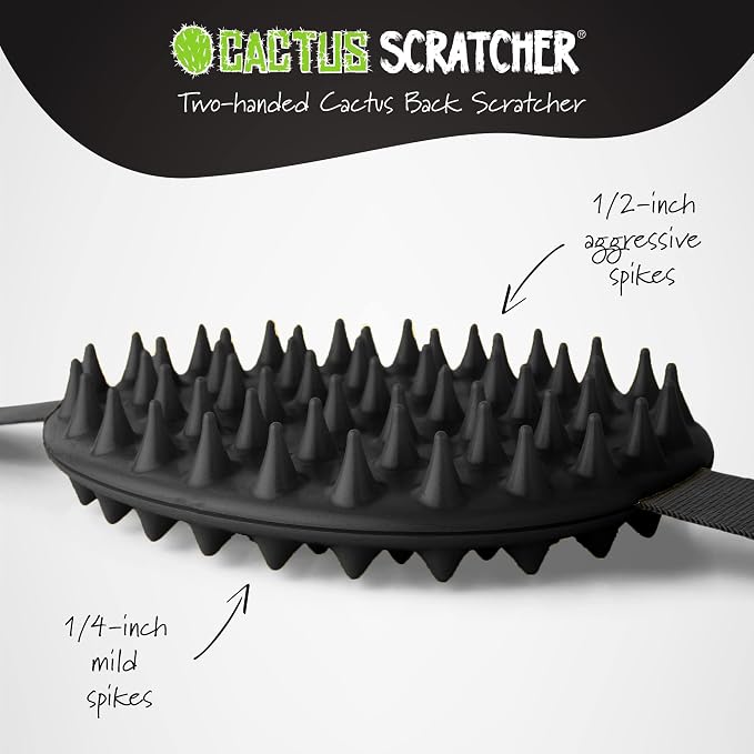 Original Back Scratcher - 2-Sided Back Scratching Tool for Hard-to-Reach Area, Durable 45" Strap with Ball Handles for Towel Like Operation, Universal Gifts for Men and Women, Black