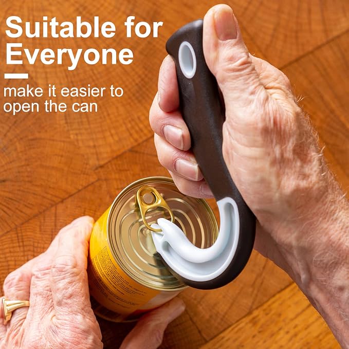 Mudder 2 Pcs Easy Open Ring Pull Can Opener Manual Tab Opener Helper | Red and Green, Easy Open Grip Aid, Fits Ring Pull Tabs, For Bottles Jars, Arthritis Friendly Hand Tool