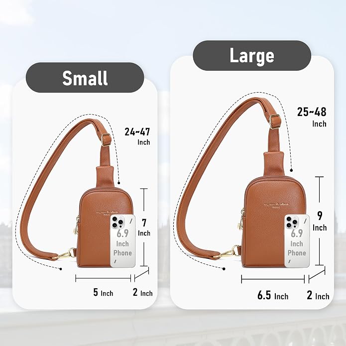 Lightweight Small Crossbody Sling Bag for Women | Mini Travel Purse,Multi-pocket with Card Slots,Durable Vegan Leather,Everyday Carry