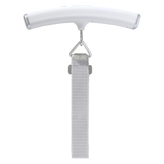Taylor Digital Luggage Scale, Handheld Travel Scale with Locking Weight Display, Portable Suitcase Scale for Avoiding Overweight Baggage Fees, White, 2 AAA Batteries Included