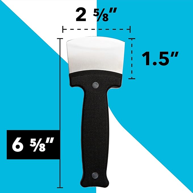 IMPRESA One-Handed Adaptive Kitchen Knife - Extra Wide Blade, Stainless Steel, Black, 2 Pack - Ergonomic Safety Ledge & Textured Grip - Adaptive Equipment for Disabled & Elderly Kitchen Utensils