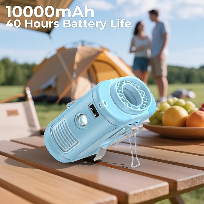 AMACOOL Portable Waist Fan Clip On, 10000mAh Wearable Shirt Fan | Gifts for Men Dad Husband, Rechargeable Powerful Belt Fans, Birthday Gifts for Women Jobsite Travel Camping Essentials 2026