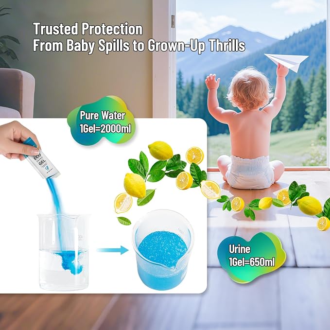 25 Portable Toilet Bags with 25 Poo Gels, 8 Gallon Leak-Proof Camping Toilet Waste Bags – Absorbent Gel Value Pack for Portable Potty, RV, Hiking, Travel, Outdoor Use