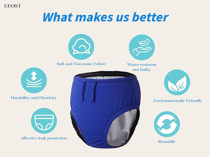 Adult Reusable Swim Diapers Special Needs Swimwear for Incontinence | Adult reusable swim diaper with waterproof leakproof cover for incontinence and pool use