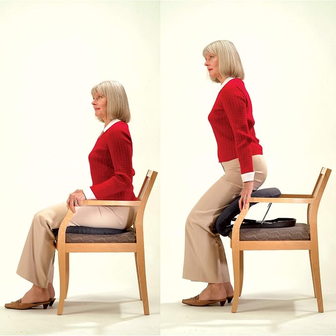 Carex Uplift Premium Seat Assist Plus With Memory Foam - Chair Lift And Sofa Stand Assist - 70% Seat Lift Assistance Up To 350lbs