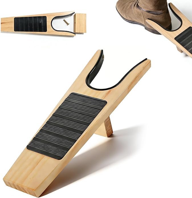 Wooden Boot Puller, Boot Remover for Cowboy Boots，No Bend Boot Removal Tool with Non Slip Base, Very Suitable For Elderly And Adult Use