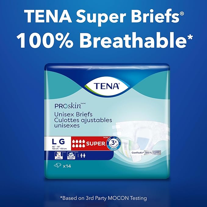 Tena ProSkin Unisex Adult Diapers with Tabs, Maximum Absorbency, X-Large, 12 ct