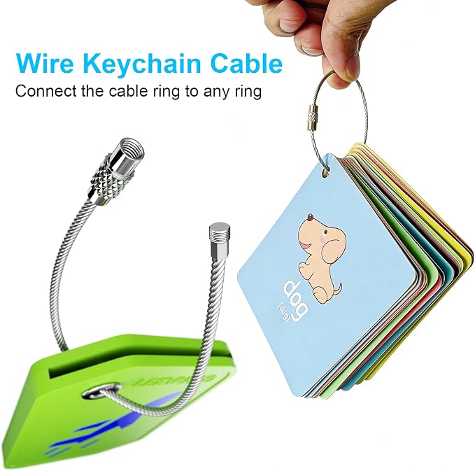 15 Pack 6 Inch Stainless Steel Wire Keychain Cables with Plastic Sleeve, Heavy Duty Wire Key Rings Loops for Luggage Tags ID Tag Keepers Keys Kitchen Utensils Duster