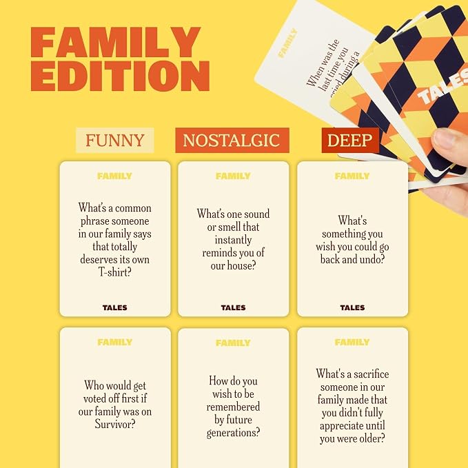 TALES 150 Conversation Cards, Family Edition, Create Meaningful Connections