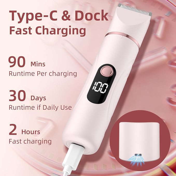 Bikini Trimmer for Women, Nose Hair Trimmer, Painless Electric Razor, Smooth Facial Hair Remover, Body Hair Trimmer for Legs and Armpit