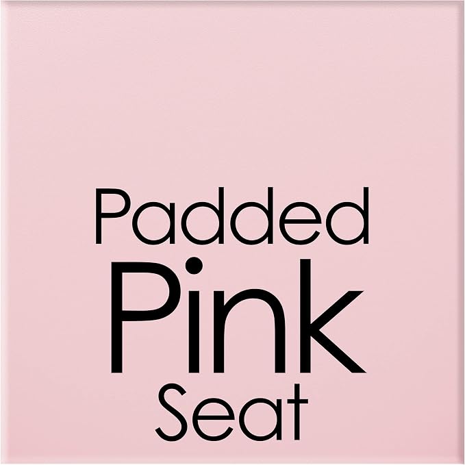 Lavish Home Folding Stool with Padded Backless Seat Set of 2, Pink, 24” | Counter Height Bar Stools with 225lb Capacity, Portable Indoor & Outdoor, Extra Seat for Kitchen, Rec Room or Camping