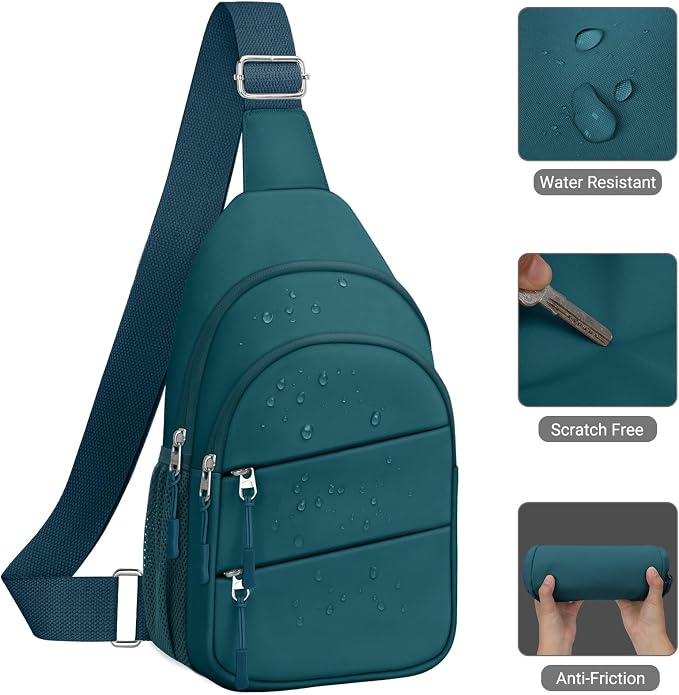 Tuwubi Crossbody Bags for Women, Sling Bag for Men | Small Hiking Backpack Shoulder Bag Lightweight for Outdoors Travel