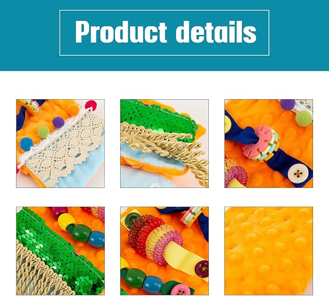 Fidget Blanket for Adult with Dementia,Dementia Products for Elderly,Alzheimers Dementia Activities for Seniors,Fidget Wrist Cuff Sensory Bracelet for Seniors,Dementia Gifts