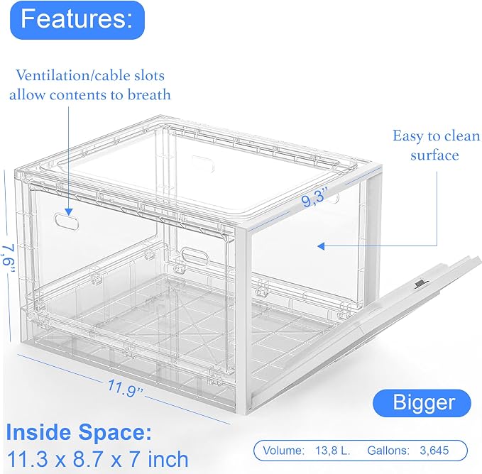 Combo & Timed Lock Box Clear Plastic Medication Lock Box With Combination Lock, Locking Snack Container For Fridge/Refrigerator, Tablet, Cell Phone Locker Time Safe(Clear Timer)