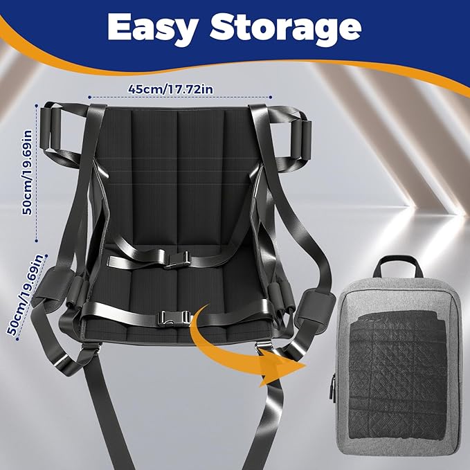 Patient Lift Transfer Belt for Wheelchair to Car/Bed, Emergency Evacuation Chair Stair Lift Assist pad, Portable Home Slide Board Sling Seat Cushion for Transferring Elderly and Disabled People.