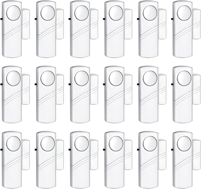 Door Window Alarm, 90DB Door Alarms for Kids Safety, Door Window Burglar Alarm, Window Pool Alarms for Home, Apartments, Offices, Hotel Rooms (18 Pack)