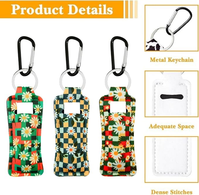 Chapstick Holder Key Chain Lipstick Holder Lip Balm Holder Keychain | Stocking Stuffers Gift, Compatible with Chapstick, Lip Balm and Lipstick, Bag Charm Accessories, Gifts for Women Friend