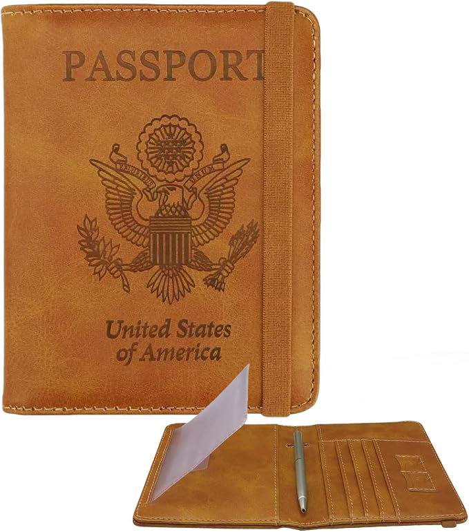 WALNEW Passport Holder for Travel, RFID Passport Wallet, Travel Essentials