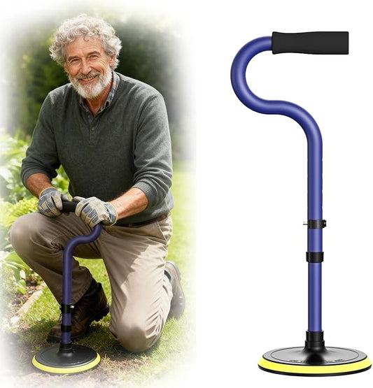 Standing Assist Devices Mobility Aids Tool to Help Get up from Floor Standing Aids & Supports for Seniors, Standing Mobility Aid for Elderly Rising Indoors Garden Housework Bedroom Bathroom Matte Blue