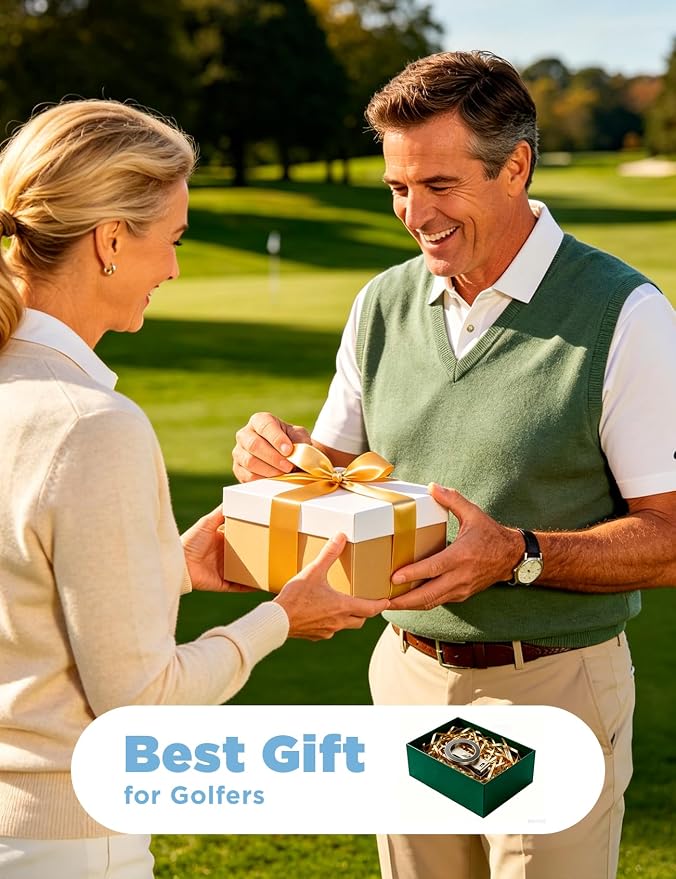 Chfeila Alloy Magnetic Golf Cart Phone Holder for iPhone [Ultra Magnet] Men Golf Gifts for Fathers Day Dad Gifts for Fathers Day Birthday Gift for Men Husband Him Boyfriend Grandpa from Daughter Wife