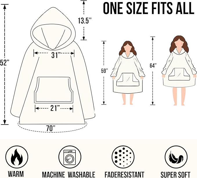 Wearable Blanket Hoodie For Mom Wife Best Ever Hoodie- Christmas Gift From Husband Daughter Anniversary Birthday