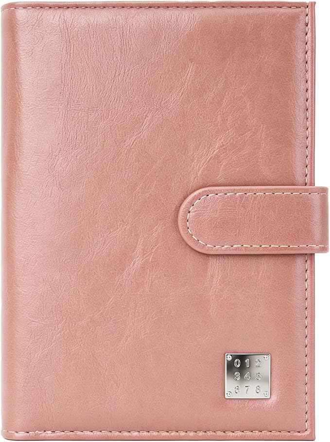 Veki Passport Holder for Travel, RFID Blocking Passport Cover, Pink | Passport Wallet, RFID Blocking, PU Leather, Durable Passport Case with Card Holder, Pen Slot, Travel Essentials for Women Men