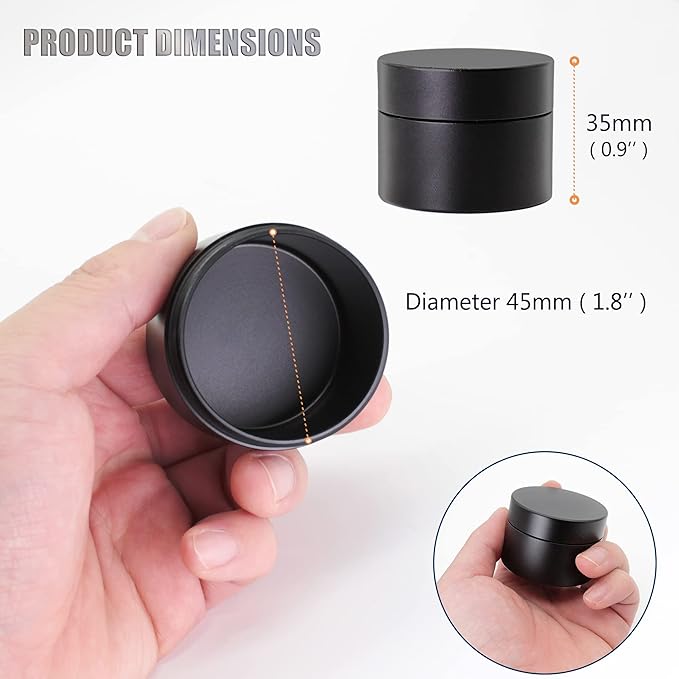 Portable Daily Pill Case, Heavy Duty Aluminium Alloy Round Pill Box, Waterproof Travel Pill Organizer, Pocket Purse Medicine Vitamin Holder EDC Container for Outdoor Camping Working
