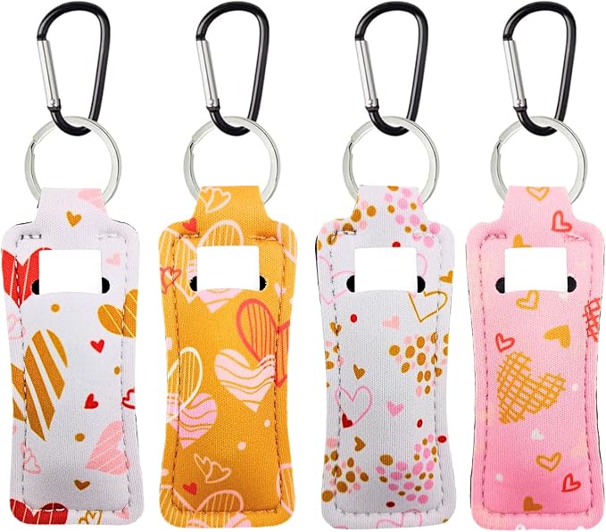 Chapstick Holder Key Chain Lipstick Holder Lip Balm Holder Keychain | Stocking Stuffers Gift, Compatible with Chapstick, Lip Balm and Lipstick, Bag Charm Accessories, Gifts for Women Friend