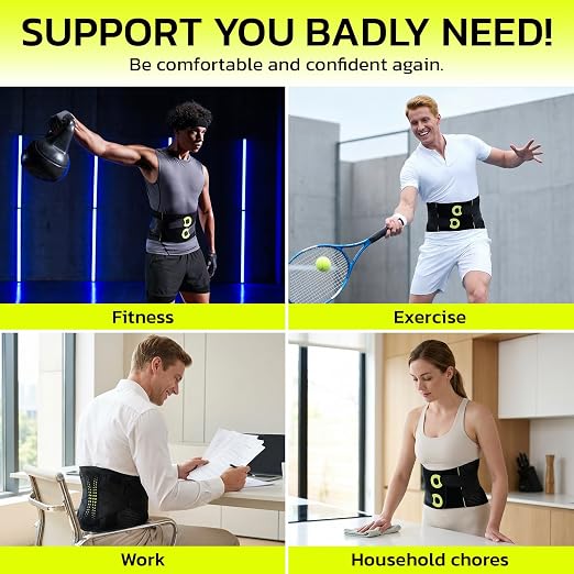 aoFIT Back Brace for Lower Back Pain Relief with 360-Degree Biochemical Hug Support, Back Support Belt for Men and Women, Soft Breathable Fabric Lumbar Support for Herniated Disc, Sciatica XXL
