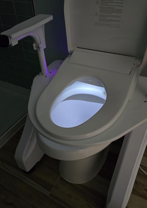 LuxeLift Bidet Powered Toilet Assist Lift | Electric Height Adjustable Elevated Seat Riser for Seniors Elderly | Built-in Bidet & Dryer | Safe | Certified | Easy Assembly | 350 LBS | HSA&FSA