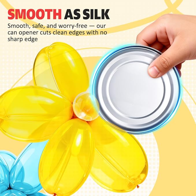 Electric Can Opener, One-Touch Automatic Can Opener Easy Side Cut All Can Sizes with Smooth Edge, Handsfree Battery Operated Kitchen Gadget Safe for Seniors & Arthritis