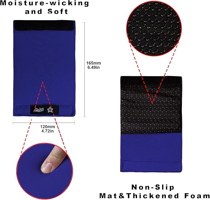 Universal Walker Hand Grip Padded Covers Non-Slip Cushion Foam for Folding Wheelchair Rollator Crutch Handle Pads 2-Pack Navy Blue