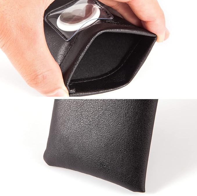 TRIUMPH VISION Eyeglass Case Glasses Case Soft Sunglass Pouch Sleeve 3 Pack | Slim Lightweight Alternative to Bulky Case, Leather Lined Protect Lens, Squeeze Easy to Use, Stylish Portable for Daily Use