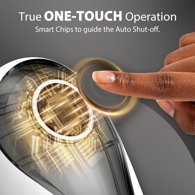 Can Opener Electric, Rechargeable One Press Automatic Can Opener, Side Cut Smooth Edge Hands Free, Fits All Can Sizes, Safe Kitchen Gadget Easy Use Tool for Seniors with Arthritis, Quick Open (Black)