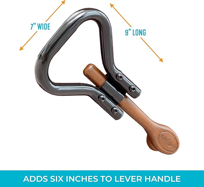 Stander Recliner Lever Extender, Oversized Grip Handle Adapter for Adults, Seniors, and Elderly, Extension Handle with Large Ergonomic Curve Grab Bar, Compatible with Wooden Recliner Handles - Black