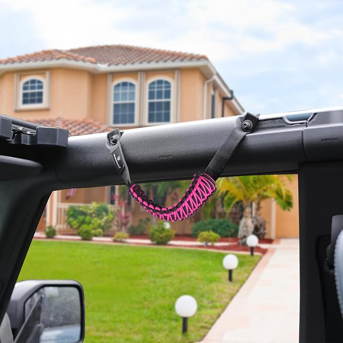 SEVEN SPARTA 4pack Roll Bar Grab Handles for Ford Bronco 2021-2026 2/4 Door | No Drill Install, Color-Matched Paracord Handles, Uses Factory Bolts, Sturdy & Comfortable Grip for 2021-2026 Bronco 2/4 Door