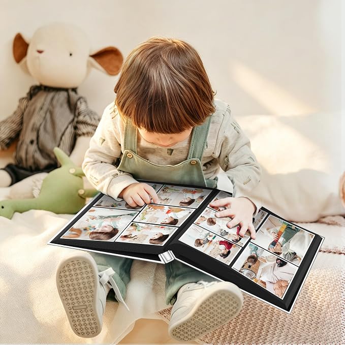 Popotop Photo Album 4x6 1000 Pockets for Wedding Gifts,Linen Hardcover Picture Albums for Family Anniversary Baby Vacation Pictures