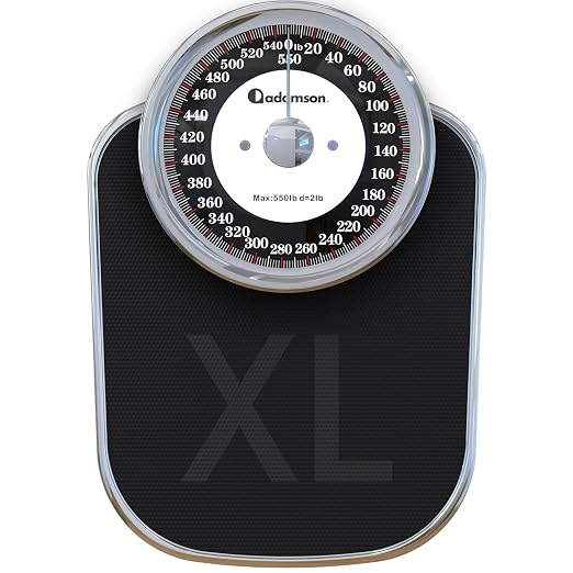 Adamson A28 Bathroom Scales - Up to 550lb, Heavy Weight, Anti-Skid Rubber Surface, Extra Large Numbers - High Precision Weighing Scales for Body Weight - Durable with 20-Year Assurance - New Version