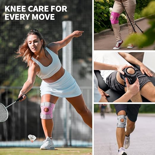 CAMBIVO ELITE Knee Brace with Side Stabilizers & Open Patella Gel Pad — Adjustable Support for Meniscus, Arthritis, ACL, MCL Recovery, Knee Support for Men and Women - Please Check Size Chart