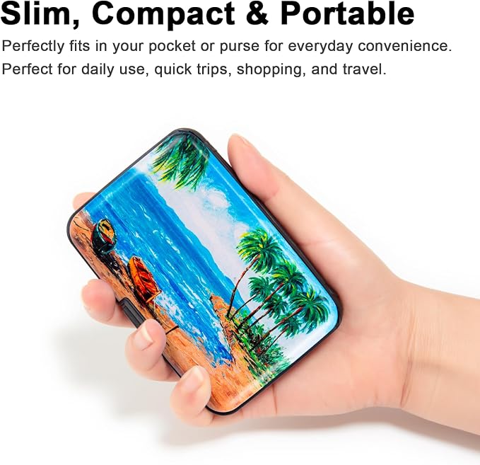 Credit Card Holder Small RFID Blocking Wallet Business Metal Slim Mini Aluminum Hard Case for Women Men