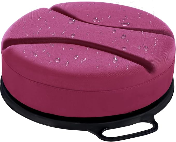 5 Gallon Bucket Seat with 3" Thick Seat Foam Cushion, 360°Swivel Bucket Lid Seat, Waterproof & Silent Bucket Seats for Dove Duck Hunting, Ice Fishing, Baseball, Camping