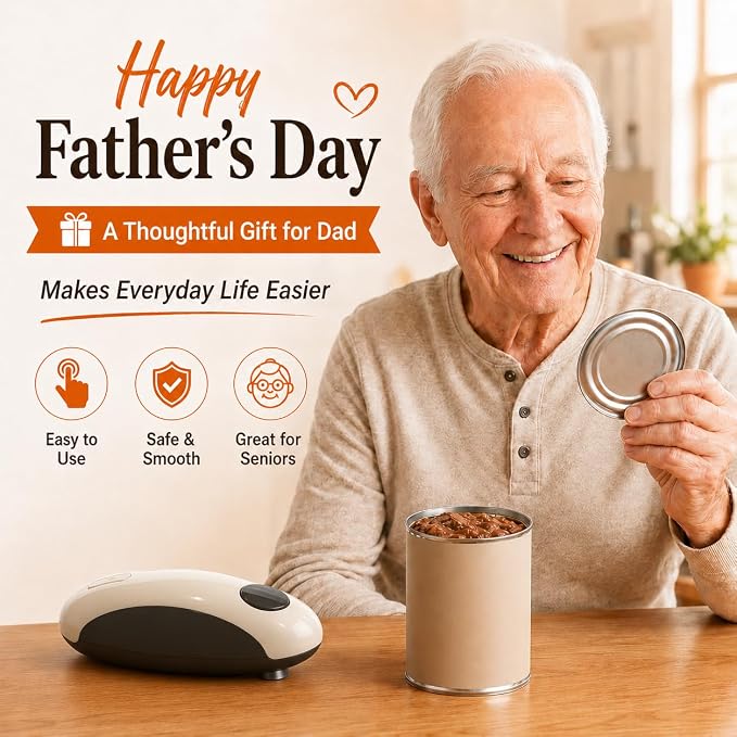 Rechargeable Electric Can Opener,One-Touch,Hands-Free,Smooth Edge | Effortless safe Automatic Fits Most Round & Square Cans Cord-Free Convenience Camping Kitchens RVs Beginner-Friendly