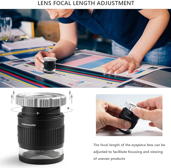 30X Loupe Magnifier Eye Loops Magnifying Glass Jewelry Coin Supplies | 30X,battery,6 lights,portable,adjustable,eye loupe,jewelry magnifier,currency,coin collection supplies,printers loupe