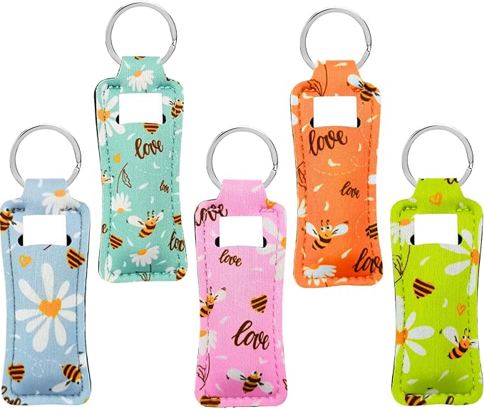 Chapstick Holder Key Chain Lipstick Holder Lip Balm Holder Keychain | Stocking Stuffers Gift, Compatible with Chapstick, Lip Balm and Lipstick, Bag Charm Accessories, Gifts for Women Friend