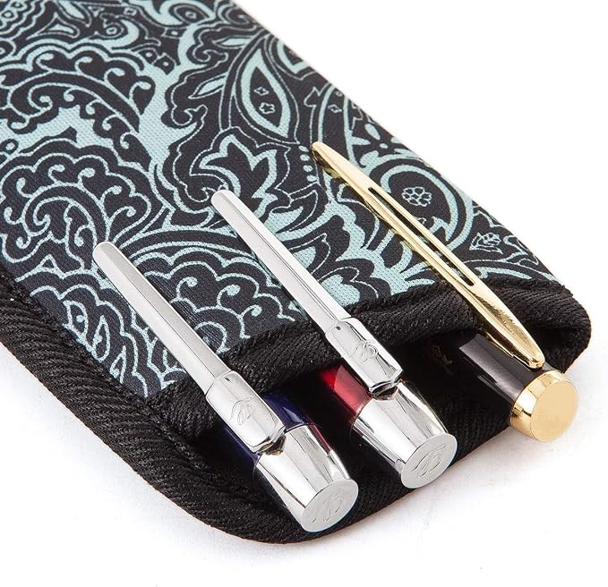 TRIUMPH VISION 3 Pack Reading Glasses Pouch Soft Case Eyeglass Sleeve Slim | Alternative to Bulky Case in bag, Lightweight Lined Padded Protect Optical lens Slip in, Cute Pattern Portable for Daily Use