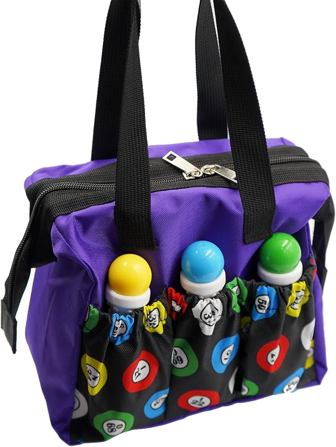 Yuanhe Bingo Dauber Bags with 6 Pockets Purple Bingo Tote Bag …