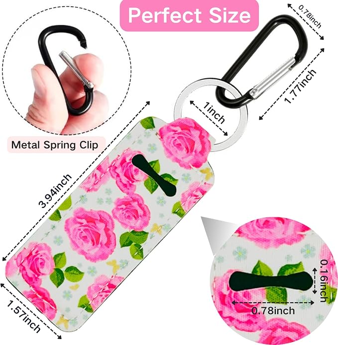 Chapstick Holder Key Chain Lipstick Holder Lip Balm Holder Keychain | Stocking Stuffers Gift, Compatible with Chapstick, Lip Balm and Lipstick, Bag Charm Accessories, Gifts for Women Friend
