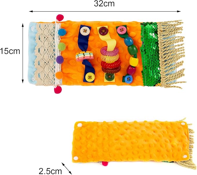 Sensory Blanket for Adults with Dementia, Dementia Activities for Seniors, Alzheimer's Products, Sensory Board with Buttons & Textures, Anxiety Relief Gifts for Elderly