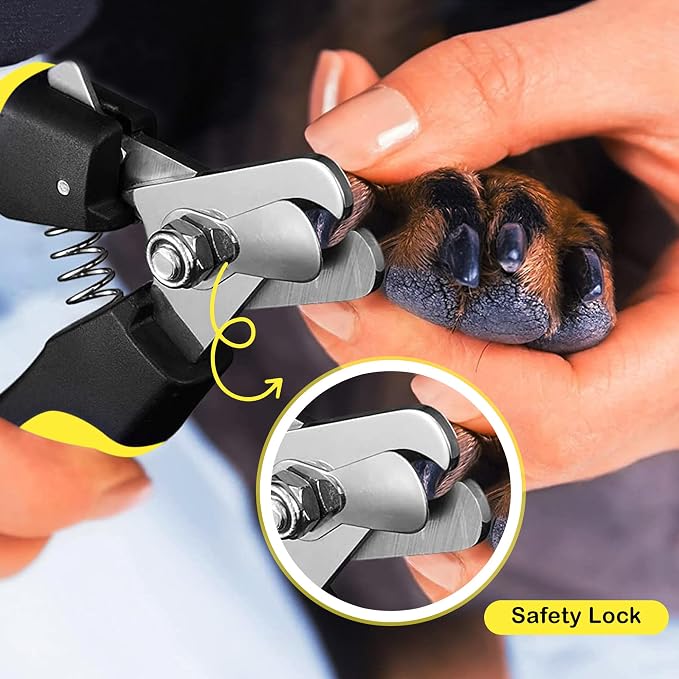Candure Dog Nail Clippers for Pet Grooming - Professional Cat Nail Trimmers Suitable for Small to Medium Breeds with a Safety Guard & Nail File | Pet Nail Clipper
